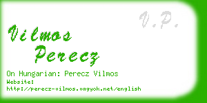 vilmos perecz business card